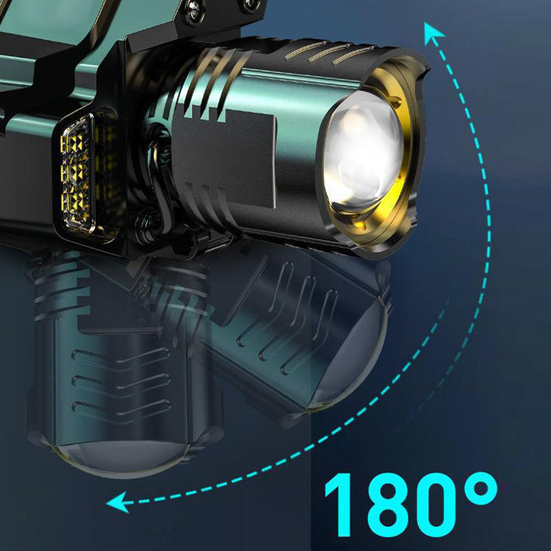 💡Kültéri vízálló, újratölthető fejlámpa fejpánttal