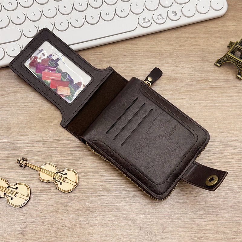 👛Férfi vintage stílusú cipzáras pénztárca