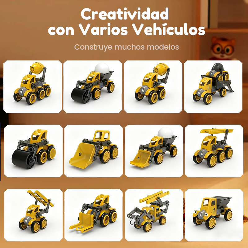 🚜Mágneses járműépítő készlet