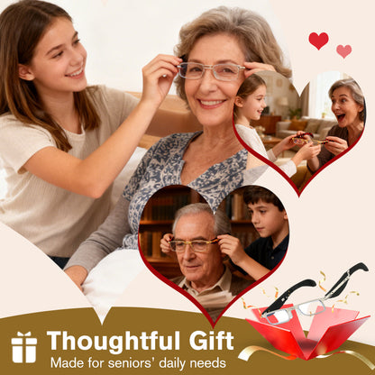 🎁Utolsó 50 szett elérhető📿Ingyenes rózsa nyaklánc👓 Összecsukható, recept nélkül kapható szemüveg (kék fény szűrővel, szemüvegtokkal)