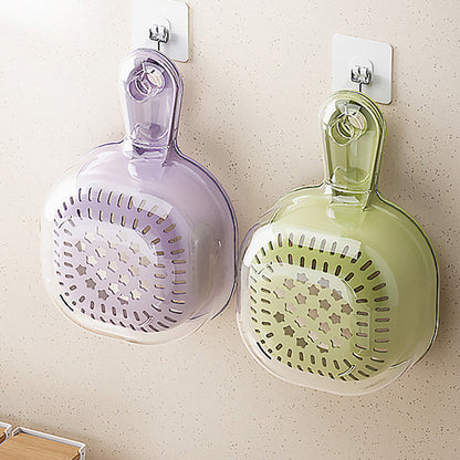 🔥Többfunkciós, kétrétegű gyümölcs- és zöldségleeresztő kosár fogantyúval🛎