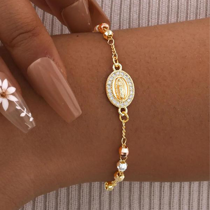 ✝️A legjobb ajándék✨Elegáns strasszos kereszt karkötő