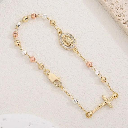 ✝️A legjobb ajándék✨Elegáns strasszos kereszt karkötő