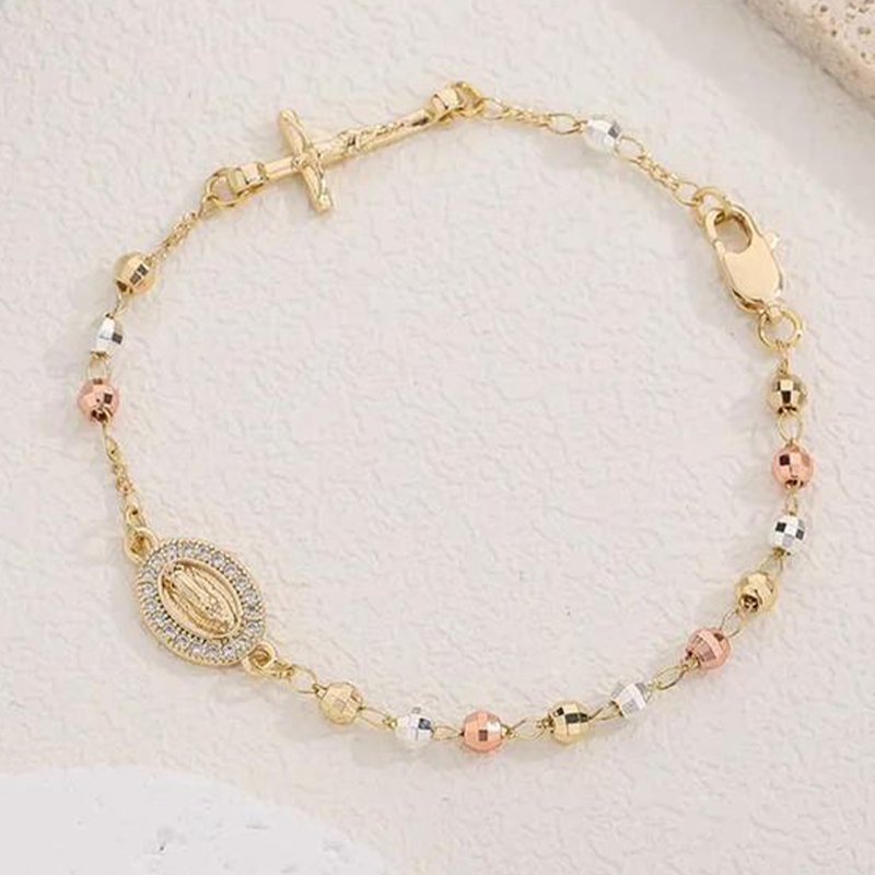 ✝️A legjobb ajándék✨Elegáns strasszos kereszt karkötő