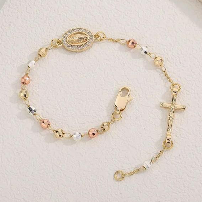 ✝️A legjobb ajándék✨Elegáns strasszos kereszt karkötő