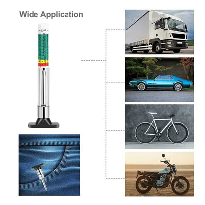 Hordozható autó gumiabroncs futófelület-mélységmérő