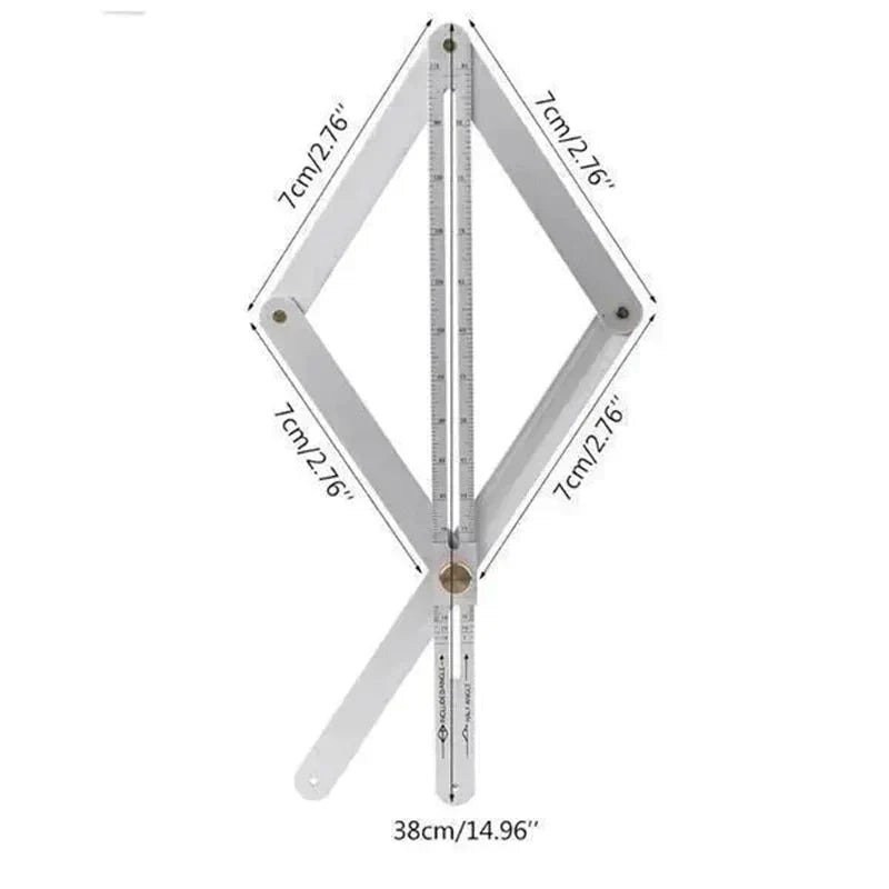 🔥📐 Többfunkciós faipari gérvessző! 10-170° Belső és külső sarkok dupla mérése 👨‍🔧👍