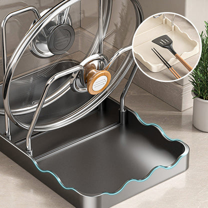 🔥Többfunkciós edényfedél és vágódeszka tartó