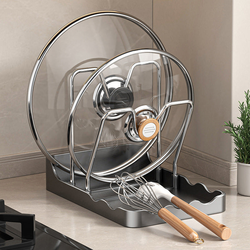 🔥Többfunkciós edényfedél és vágódeszka tartó