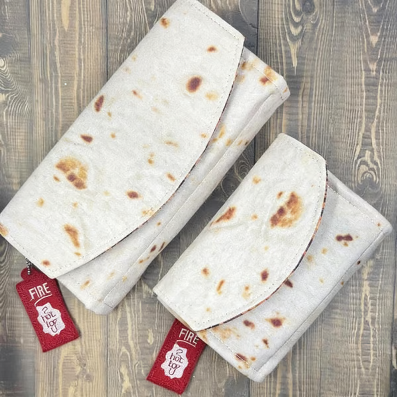 Vicces összecsukható burrito stílusú pénztárca