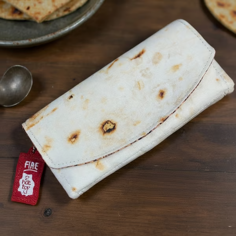 Vicces összecsukható burrito stílusú pénztárca