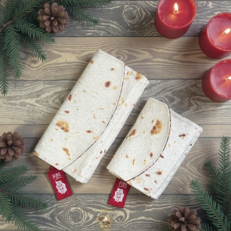 Vicces összecsukható burrito stílusú pénztárca