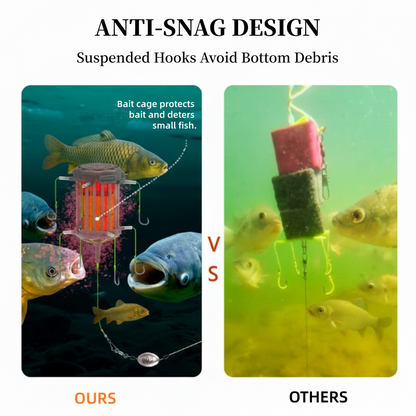 🔥🦈 Fordított aljú etetőkosaras horogelőke – megemelt csali a nagyhalak túljárásához 🎣✨