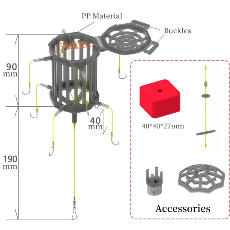 🔥🦈 Fordított aljú etetőkosaras horogelőke – megemelt csali a nagyhalak túljárásához 🎣✨