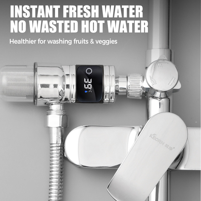 💧LED digitális zuhanyhőmérő és vízszűrő