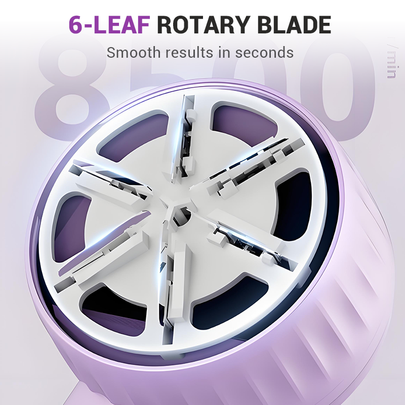 Erőteljes, 6 pengés forgó rendszerrel ellátott szövetborotva