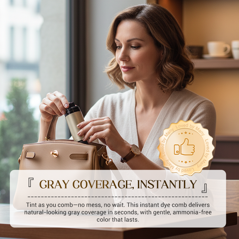 💇‍♀️ 50% KEDVEZMÉNY! 🎉 Azonnali hajfestő fésű ősz hajra – Gyors fedés, növényi alapú ápolás és könnyű használat ✨📦